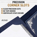 Load image into Gallery viewer, 30 Pack Single Sided Certificate Holders 8.5x11 Blue Award Certificate Folders with Silver Foil Border Cardstock Covers Letter Size Graduation Certificate Sleeves Protective Diploma Holders Bulk