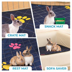 Load image into Gallery viewer, Washable Guinea Pig Cage Liner for Midwest 24x47 inch Fast Drying Leakproof & Absorbent Rabbit Bedding for Indoor Non Slip Mat for Under Dog Crate & Floor Waterproof Puppy Pad & Blanket