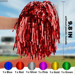Load image into Gallery viewer, Cheerleader Pompom Dance Party Accessories 6Pcs Party Dress Cheerleading Gifts Cheer Gifts Party Set Dance Costume for Graduation Noise Makers and Sporting Events Makers Pink Cheer Pom Poms
