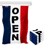 Load image into Gallery viewer, Open Vertical Sign Flag 3x5 Ft 5Pack Printed 150D Polyester By G128
