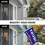 Load image into Gallery viewer, Combo Pack: 6 Feet Tangle Free Spinning Flagpole (Black) Trump No More Bullshit Flag 3x5 ft Printed 150D Brass Grommets (Flag Included) Aluminum Flag Pole