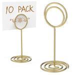 Load image into Gallery viewer, 10 Pack Table Number Holders for Wedding Gold Place Card Holder Table Sign Holders Picture Photo Holders for Tables Mini Table Number Stands Gold Small Gold Table Number Holders Clip Stand