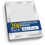 Load image into Gallery viewer, 200 Certificate Paper 8.5 x 11 inch for Printing Blank Certificate Papers for Award Certificates & Diploma Paper Premium Silver Foil Award Papers Cardstock for Awards & Certificates Graduation