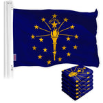 Load image into Gallery viewer, Indiana IN State Flag 3x5 Ft 5 Pack 150D Printed Polyester Bright Colors