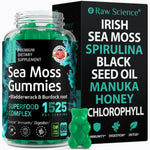 Load image into Gallery viewer, Irish Sea Moss Gummies 60 Gummies Detox & Thyroid Support for Women & Men Black