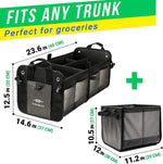 Load image into Gallery viewer, 3 Compartment Separable Collapsible Car Trunk Storage Organizer for SUV Minivan