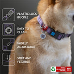 Load image into Gallery viewer, Reflective Cotton Dog Collar 10-16 inch Neck x 4/5 inch Wide Eco Friendly Alt to Nylon Collar for Small Medium and Large Dogs Pet Collar with QR ID Tag Puppy Collar for Large Breed Dogs Adjustable Male Female Dog Collar