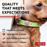 Load image into Gallery viewer, Leather Dog Collar Adjustable All Sizes Buckle D-Ring & QR Tag
