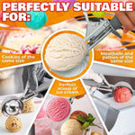 Load image into Gallery viewer, 4 oz Ice Cream Scoop with Trigger Release #8 – Stainless Steel Versatile Tool for Baking Cookies and Desserts Durable Easy to Clean Dishwasher Safe Ergonomic Design for Precise Culinary Portions