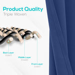 Load image into Gallery viewer, Blackout Curtains for Bedroom Pack of 2 Navy Blue 52 x84 inch Blind Off