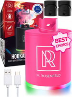 Load image into Gallery viewer, Pink Hookah Pump with 1300 mAh Rechargeable Battery Electric Hookah Air Pump Kit