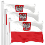 Load image into Gallery viewer, Poland Ensign Polish Flag 3x5 Ft 3 Pack 150D Printed Polyester Brass Grommets