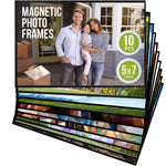 Load image into Gallery viewer, 10 Pack 5x7 in Magnetic Picture Frames for Refrigerator Magnet Picture Frames
