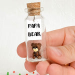 Load image into Gallery viewer, Gifts for Dad Personalized Present for Dads Birthday Classy Decorative Presents for Father Future Dad Gift (Brown Bear Papa Bear Message Bottle )