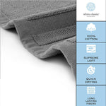 Load image into Gallery viewer, Luxury Bath Mat Floor Towel Set 22 x34 in 2 Pack Dark Gray Absorbent Cotton