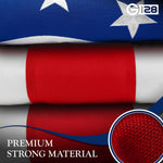 Load image into Gallery viewer, G128 Ohio OH State Flag 2x3 Ft StormFlyer Series Embroidered 220GSM Spun Polyester Embroidered Design, Indoor/Outdoor, Brass Grommets, Heavy Duty, All Weather