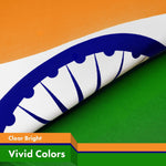 Load image into Gallery viewer, G128 10 Pack: India (Indian) Flag 3x5 feet Printed 150D Indoor/Outdoor, Vibrant Colors, Brass Grommets, Quality Polyester, Much Thicker More Durable Than 100D 75D Polyester