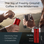 Load image into Gallery viewer, Manual Coffee Grinder Stainless Steel Conical Burr Red Coffee Grinder Manual