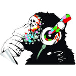 Load image into Gallery viewer, Thinking Monkey Sticker Graffity Art Vinyl Street Baksy Wall Decal 31x22 inch