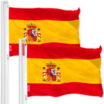 Load image into Gallery viewer, Spain Spanish Flag 3x5 Ft 2Pack 150D Printed Polyester By G128
