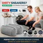 Load image into Gallery viewer, Shoe Washing Machine Bag 2 Pack for Washer Dryer Thick Padded Sneaker Laundry Bags with Mesh Panels Zipper Protective Shoe Washer Bag for Running & Gym Shoes