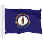 Load image into Gallery viewer, G128 Kentucky KY State Flag 3x5 Ft LiteWeave Pro Series Printed 150D Polyester Indoor/Outdoor, Vibrant Colors, Brass Grommets, Thicker and More Durable Than 100D 75D Polyester