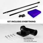 Load image into Gallery viewer, Combo Pack 5 Ft Tangle Free Aluminum Spinning Flagpole Black Solid Violet Color