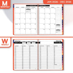 Load image into Gallery viewer, 2026 Appointment Book Planner 8.5 x 11 inch Large Peach Tabbed Daily Hourly Weekly Planner Schedule Book 15 Minute time Slots Business & Personal Planner Jan 2026 Dec 2026