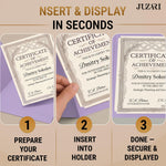 Load image into Gallery viewer, 30 Pack Premium Purple Certificate Holders 8.5 x 11 Heavyweight 300gsm Cardstock Diploma Holder & Certificate Folder Award Certificate Folders for Graduation with Gold Foil Diploma Cover 8.5x11