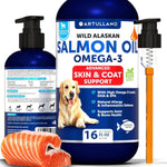 Load image into Gallery viewer, Salmon Oil for Dogs Omega 3 for Dogs 16 FL OZ Wild Alaskan Salmon Fish Oil
