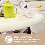 Load image into Gallery viewer, High Chair Tray Compatible with Stokke Trip Trap Chair Glossy Milky Color Ergonomic Curved Design Accessory BPA Free Easy to Assemble