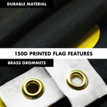 Load image into Gallery viewer, Combo Pack: 6 Feet Tangle Free Spinning Flagpole (White) Black Lives Matter (Black/Yellow) Flag 3x5 ft Printed 150D Brass Grommets (Flag Included) Aluminum Flag Pole
