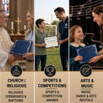Load image into Gallery viewer, 30 Pack Single Sided Certificate Holders 8.5x11 Blue Award Certificate Folders with Silver Foil Border Cardstock Covers Letter Size Graduation Certificate Sleeves Protective Diploma Holders Bulk