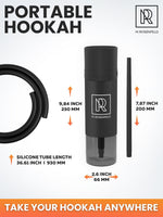 Load image into Gallery viewer, Portable Hookah Set for Travel Car Hookah with Accessories Personal Hookah Cup with Silicone Hose EasytoClean Design Compact Black Hooka Set for Outdoor Use