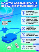 Load image into Gallery viewer, Royal Blue Hookah Set With Everything Premium Small Hookah Set With Case