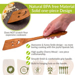 Load image into Gallery viewer, Spatula Set Cherry Wood Spurtle Supplies Cast Scraper Wooden Spoons 5 Pcs Set