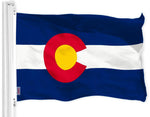 Load image into Gallery viewer, G128 Combo Pack: USA American Flag 3x5 Ft 150D Printed Stars & Colorado State Flag 3x5 Ft 150D Printed