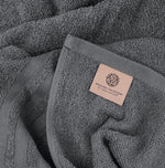 Load image into Gallery viewer, 12 Pcs Set Bath Hand Towels 100% Cotton Soft Plush Highly Absorbent Quick Gray