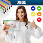 Load image into Gallery viewer, 32 Pack A5 Mesh Zipper Pouch Bags 7x9 inch Small Plastic Zipper Pouches for Organizing Mesh Pouch with Zippers Bags for Organizing Zippered Bag for Office Supplies Travel Accessories Receipts Makeup