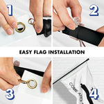 Load image into Gallery viewer, Combo Pack: Flag Pole 5 FT Black Tangle Free & Come and Take It Flag 2x3 FT Double Sided Embroidered 210D Heavy Duty Polyester Indoor/Outdoor, Vibrant Colors, Brass Grommets, 3ply