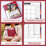 Load image into Gallery viewer, 2025 Appointment Book & Planner 6.5x8.5 inch Maroon Color Large Tabbed Daily