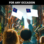 Load image into Gallery viewer, G128 2 Pack: Christian Car Flag 11x17 In Double LiteWeave Pro Series Double Sided Printed 150D Polyester Flagpole Included Perfect for Festival Celebrations, Parades