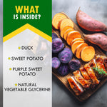 Load image into Gallery viewer, Sweet Potato Dog Treats & Healthy Duck Chews 10.6 Oz Puppy Snacks & Soft Bones for Large Medium Small Breeds Natural Dog Food & Grain Free Rawhide Free Training Jerky Wraps