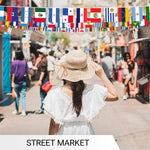 Load image into Gallery viewer, G128 Latin America 20 Countries Bunting Banner Flag 12 x 18 Inch, Full String 30 Feet Printed 150D Polyester, Decorations For Bar, School, Festival Events Celebration