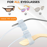 Load image into Gallery viewer, Glasses Strap Sunglass Holder Adjustable Eyeglasses Strap Silicone Sunglasses Strap for Men Women Eye Glasses String Strap Lanyard 2 Cords 13 M (Black Clear)