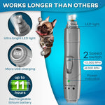 Load image into Gallery viewer, Dog Nail Grinder with LED Light Grey Rechargeable for Large Medium & Small Dogs