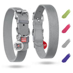 Load image into Gallery viewer, Long Lasting Leather Dog Collar for Large Dogs Medium & Small Dogs Adjustable Classic Puppy Collars for Large Breed Dogs Boy & Girl Dog Collars with Durable Buckle D Ring & QR Dog Tag