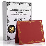 Load image into Gallery viewer, 50 Pack Premium Burgundy Certificate Holders 8.5 x 11 inch Heavyweight 300gsm Cardstock Diploma Holder & Certificate Folder Award Certificate Folders for Graduation with Gold Foil Diploma Cover