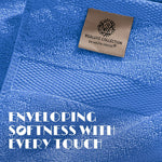 Load image into Gallery viewer, Light Blue Washcloths Set 12 Pack for Body Face Towel 12x12 Inch Cotton Wash Cloths Bulk Spa Fingertip Wash Clothes Soft Absorbent Gym Towels