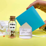 Load image into Gallery viewer, Gifts for Mom Personalized Moms Birthday Gift Future Mom to Be Gift Idea Custom Presents for Mother (Brown Bear Mama Bear Message Bottle in Teal Gift Box)